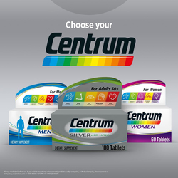 Centrum Silver with Lutein for 50+ Adults, 100 Tablets