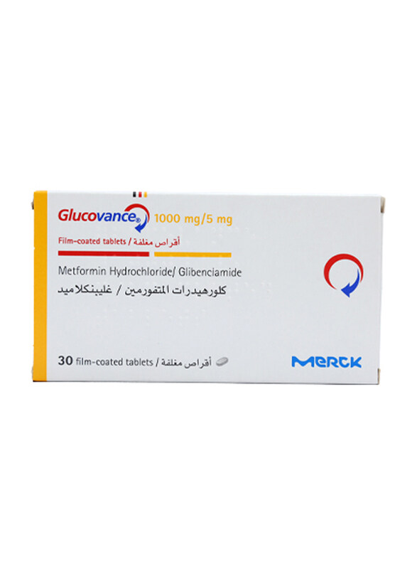 

Merck Glucovance 1000Mg/5Mg, 30 Tablets