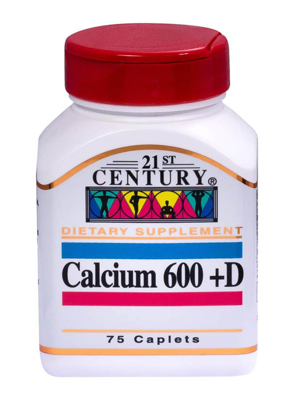 21St Century Calcium 600+D, 75 Caplets