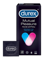 Durex Mutual Pleasure Condoms, 10 Pieces, 03819