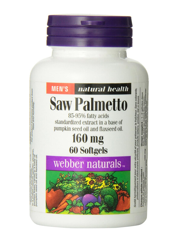 

Webber Naturals Saw Palmetto Extract, 160mg, 60 Softgels