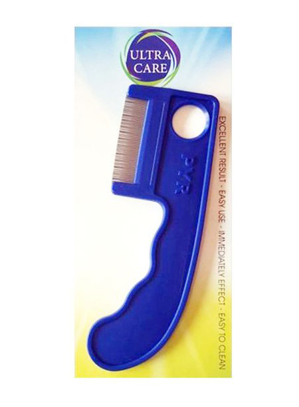 Ultra Care Metal Pyr Teeth Comb, Blue