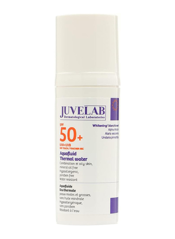 Juvelab Aquafluid Thermal Water SPF 50+ Whitening Sunscreen Gel, 40ml