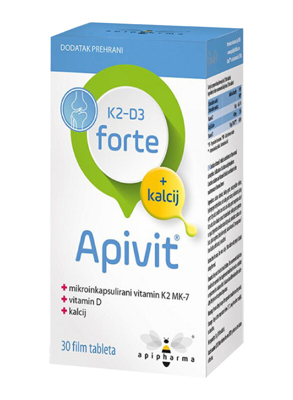 

Apipharma Apivit D3-K2 Forte Tablets, 30 Tablets