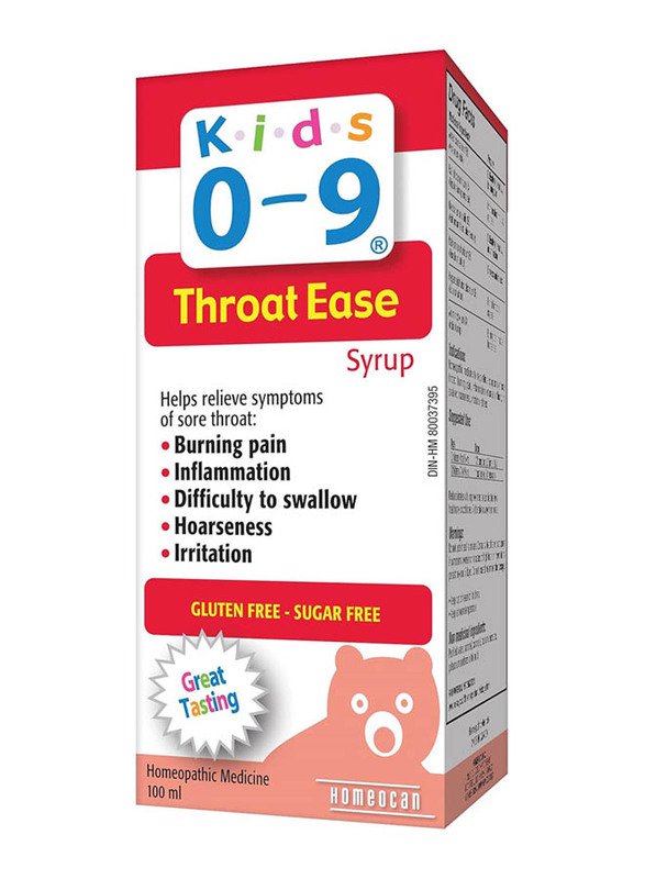 

Homeocan Kids 0-9 Cough & Cold Throat Syrup, 100ml