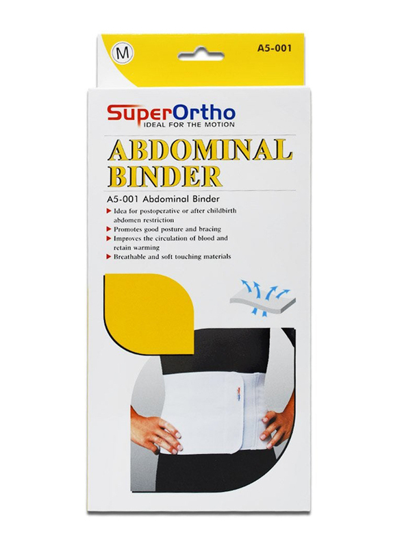 

Super Ortho A5-001 Abdominal Binder, Medium, White