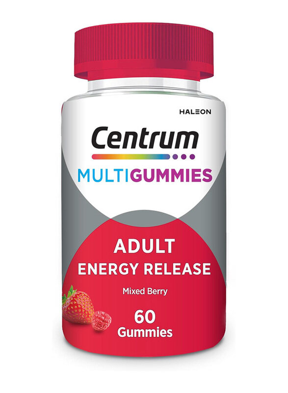 

Centrum Vitamins D, B12 & B6 with Mixed Berry Natural Fruit Flavouring Multivitamin, 60 Gummies