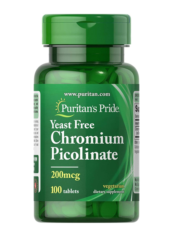 Puritan's Pride Chromium Picolinate, 200mcg, 100 Tablets