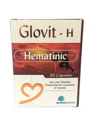 Global Pharma Glovit-H Hematinic Capsules, 30 Capsules