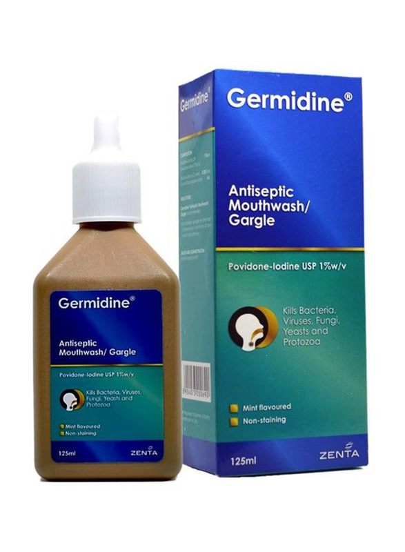 Germidine Antiseptic Mouthwash Gargle, 125ml