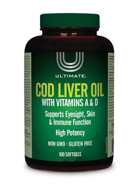 

Ultimate Cod Liver Oil with Vitamin A & D Tablets, 100 Pieces