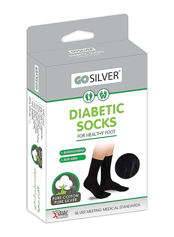 

Go Silver Diabetic Socks, 623, Black