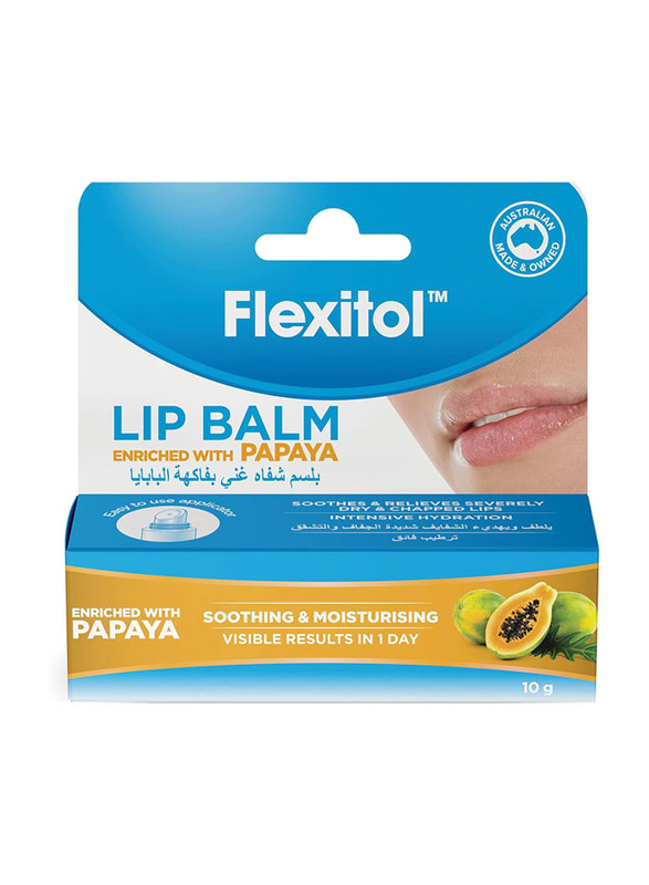 Flexitol Papaya Lip Balm, 10gm