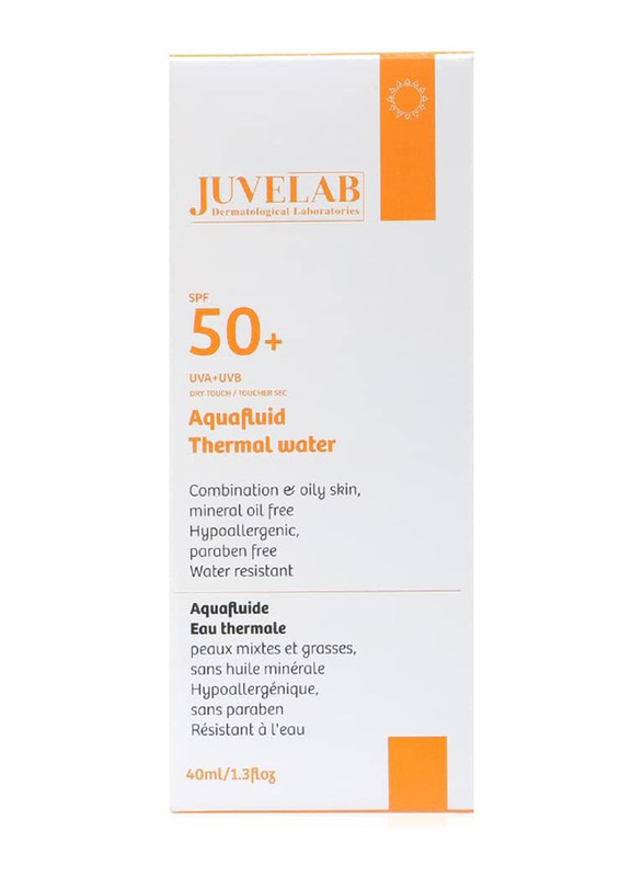 Juvelab Aquafluid Thermal Water SPF 50+ Sunscreen Cream, 40ml