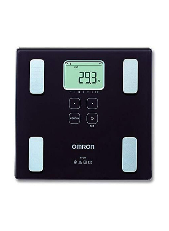 

Omron Body Fat Composition Measuring Unit and Weight Scale, BF 214, Black