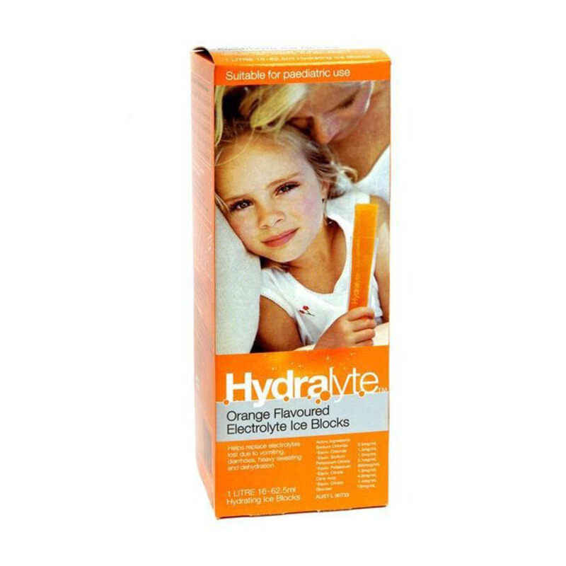 

Generic Hydralyte Orange Flavoured Electrolyte Ice Block, 16 x 62.5ml