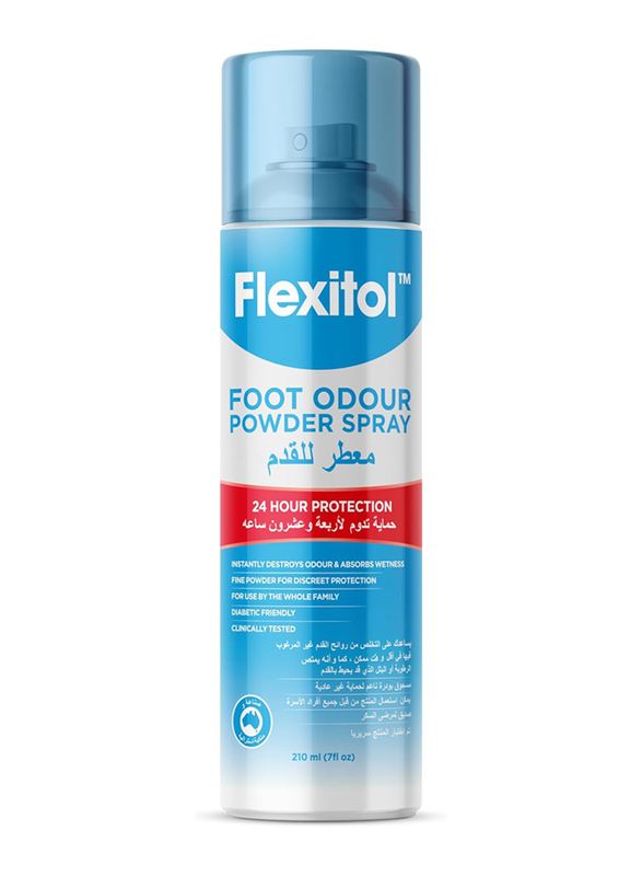 Flexitol Foot Odour Control Powder Spray, 210ml