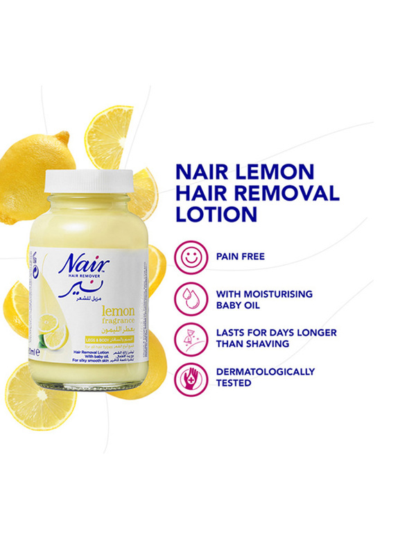 Nair Lemon Hair Removal Lotion, 120ml