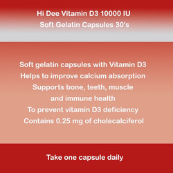 Hi Dee 10,000 IU Softgels, 30 Capsules