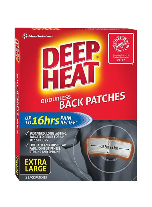 Mentholatum Deep Heat Back Patch, 2 Pieces