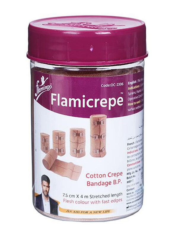 

Flamingo Flamicrepe Bandage, 7.5cm x 4m, Brown