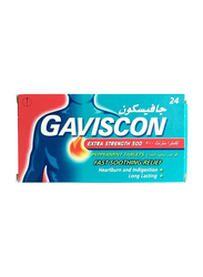 Reckitt Benckiser Gaviscon Extra Peppermint Tablets, 500mg, 24 Tablets