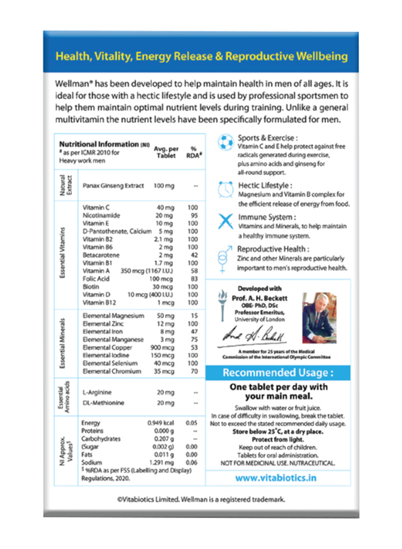 Vitabiotics Wellman, 30 Tablets