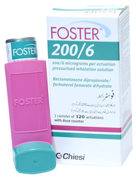 Chiesi Foster 200mcg+6mcg Inhaler, Red