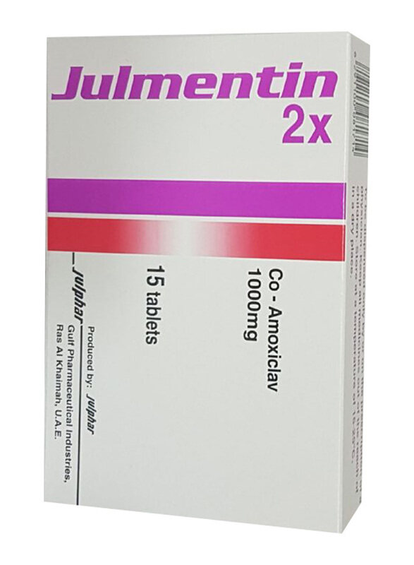 

Julphar Julmentin 2x Tablet, 1000mg, 15 Tablets