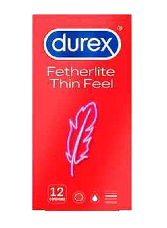 Durex Feel Thin Fetherlite Condoms, 12 Pieces