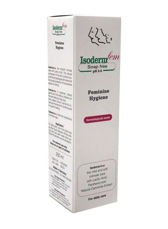 ISODERM Fem Soap Free PH 5.0 Feminine Hygiene, 250ml