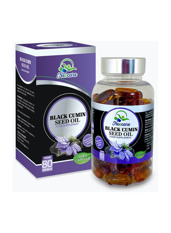 

Neocare Black Cumin Seed Oil Soft Capsules, 80 Capsules