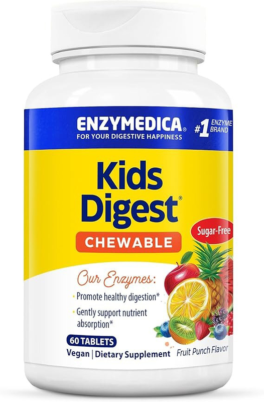 Enzymedica Kids Digest Chewable Digestive Enzymes, 60 Tablets