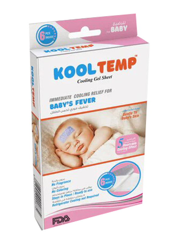 Kool Temp 6-Piece Fever Patches for Babies, Multicolour