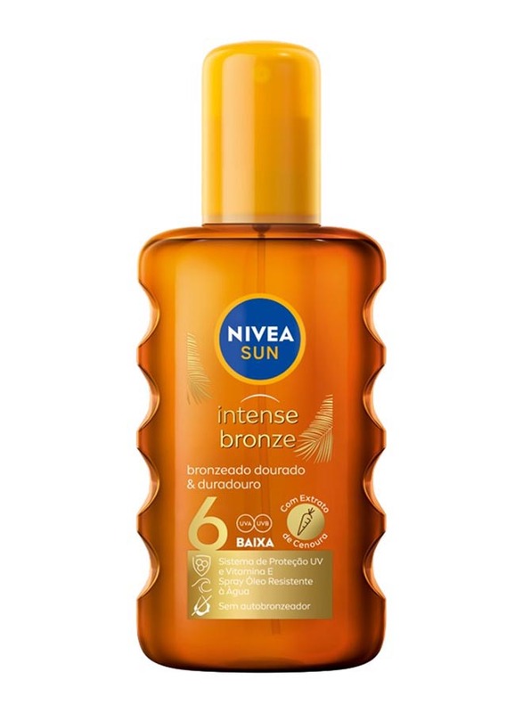 Nivea Sun Intense Bronze Carotene Spf6 Oil Spray, 200ml