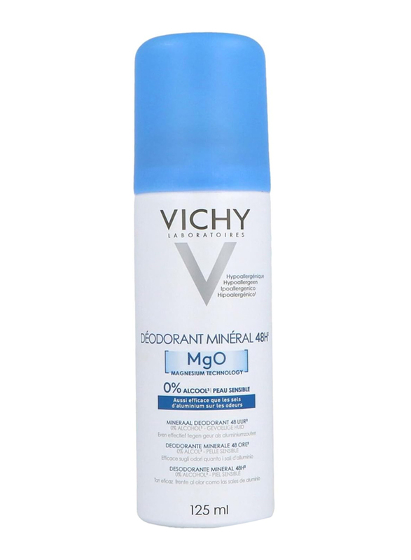 Vichy Mineral Deodorant 48Hr for Sensitive Skin, 125ml