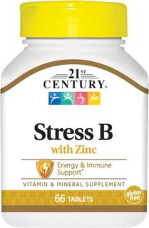 

21st Century Stress B With Zinc - 66 Tabs