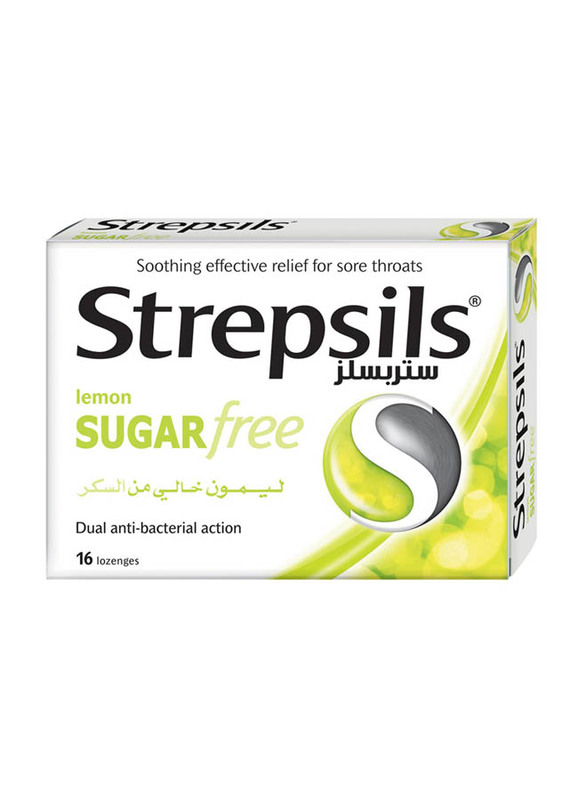 Strepsils Lemon Sugar Free Lozenges, 16 Lozenges