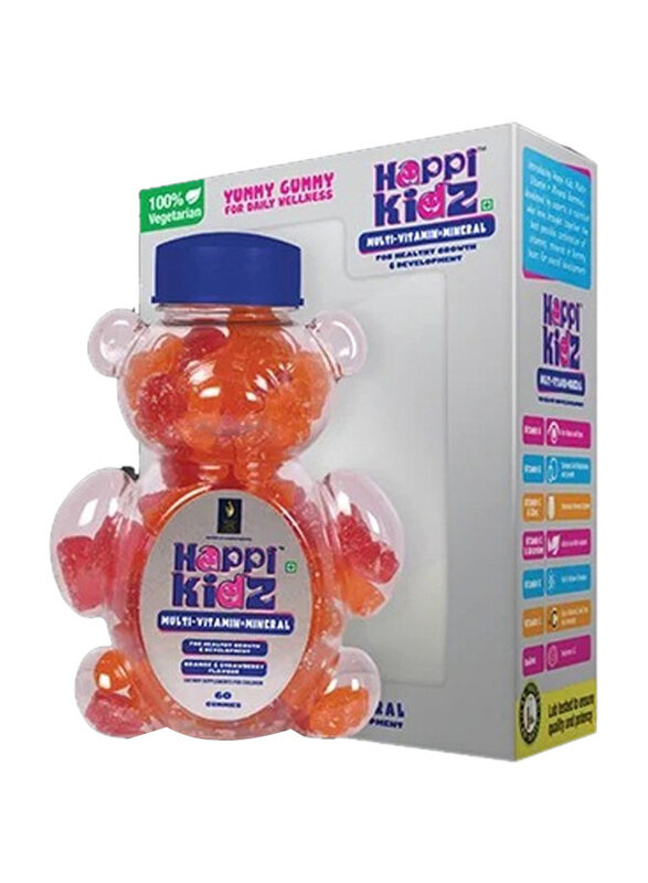 

Generic Happi Kidz Multi-Vitamin + Mineral Gummies, 60 Gummies