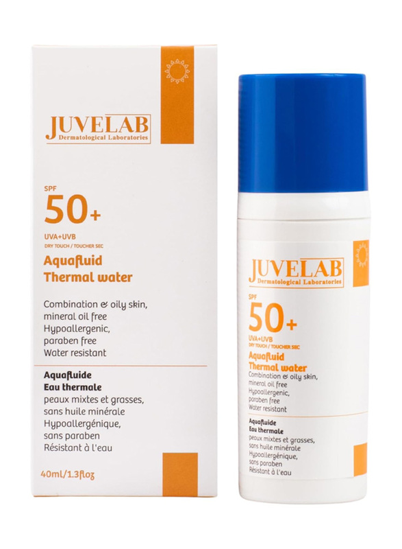 Juvelab Aquafluid Thermal Water SPF 50+ Sunscreen Cream, 40ml