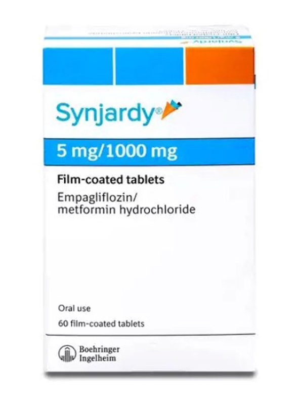 Boehringer Ingelheim Synjardy 5/1000mg Tablets, 60 Tablets