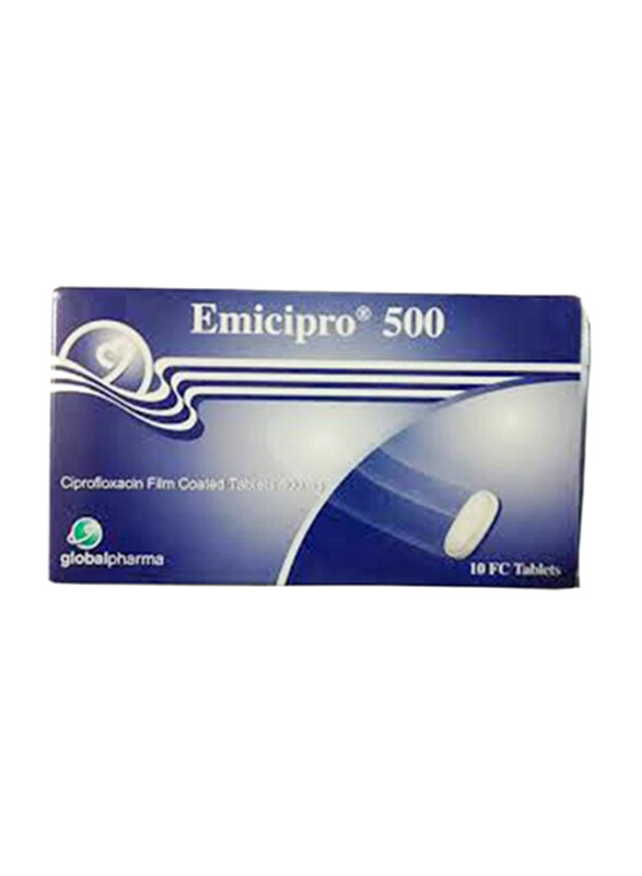 

Global Pharma Emicipro, 500mg, 10 Tablets
