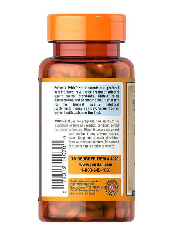 Puritan's Pride Vitamin C-1000mg with Rose HIPS Timed Release Caplets, 60 Pieces