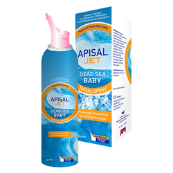 Apisal 125ml Jet Dead Sea Nasal Spray for Babies, Sea Blue