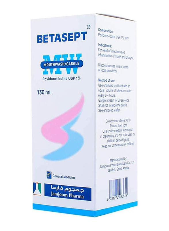 Betasept Jamjoom Pharma Mouthwash, 130ml