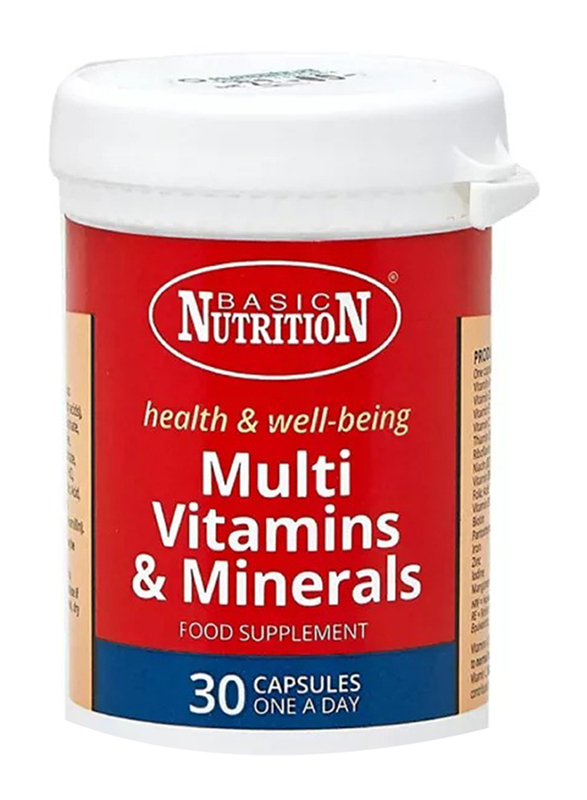 Basic Nutrition Multi Vitamin & Minerals RDA Capsules, 30 Capsules