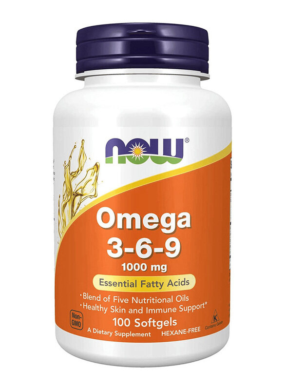 

Now Foods Omega 3-6-9 Dietary Supplement, 1000mg, 100 Softgels