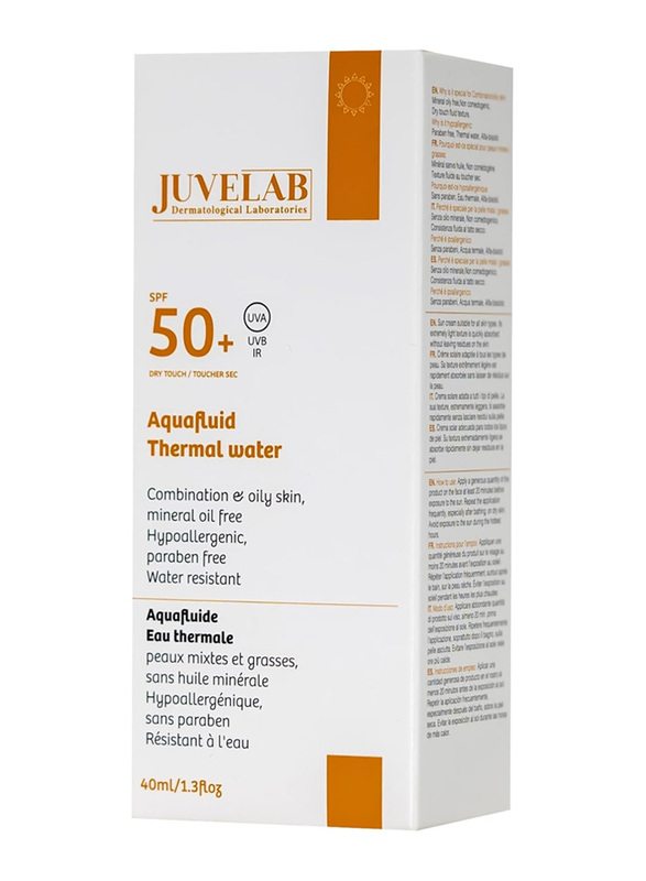 Juvelab Aquafluid Thermal Water SPF 50+ Sunscreen Cream, 40ml