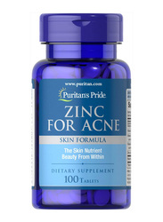 Puritan's Pride Zinc for Acne Mineral Supplement, 100 Tablets