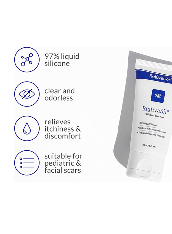 Rejuvaskin Rejuvasil Silicone Scar Gel, 15ml